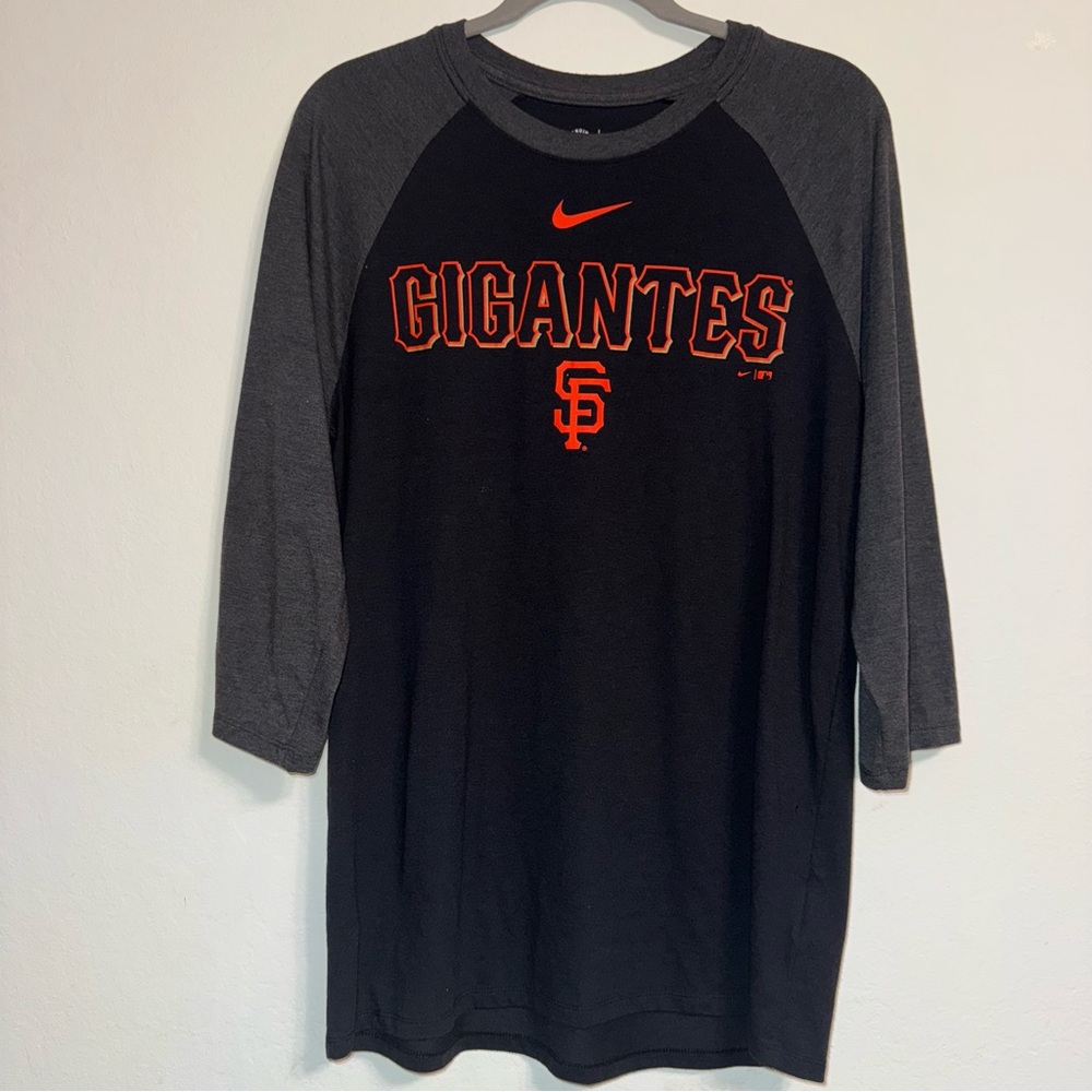 Rare Nike San Francisco Giants Gigantes Raglan Shirt MLB Men’s M